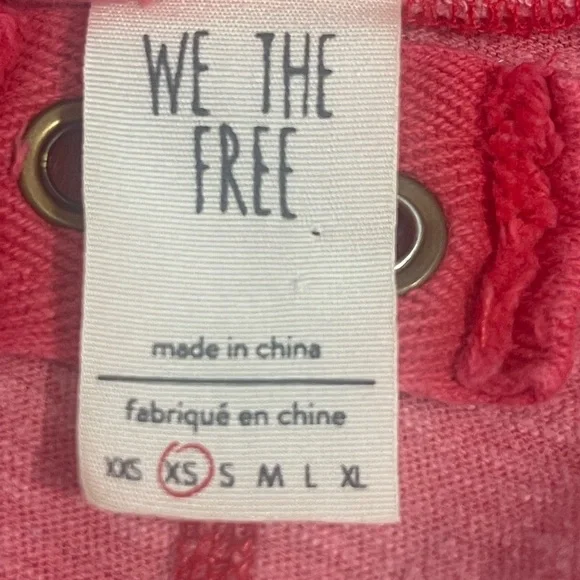 We The Free Linen Blend Over Size V-Neck Tee Extra Small - Picture 4 of 5